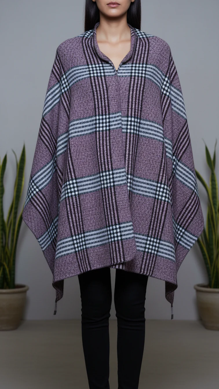 Maroon Winter Cape shawl PW5915
