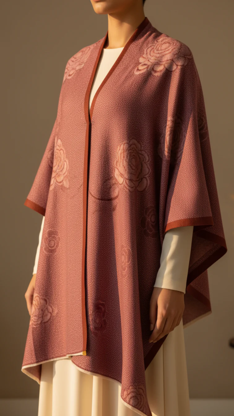 Maroon Winter Capeshawl PW5903