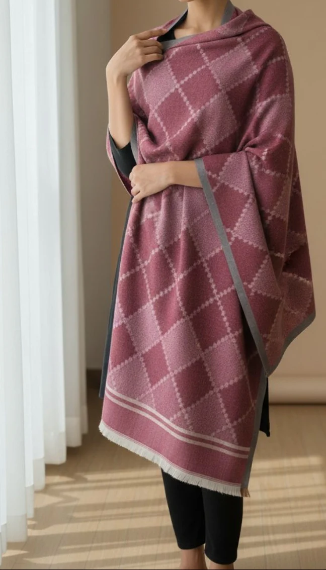 Maroon Winter Stole PN5077