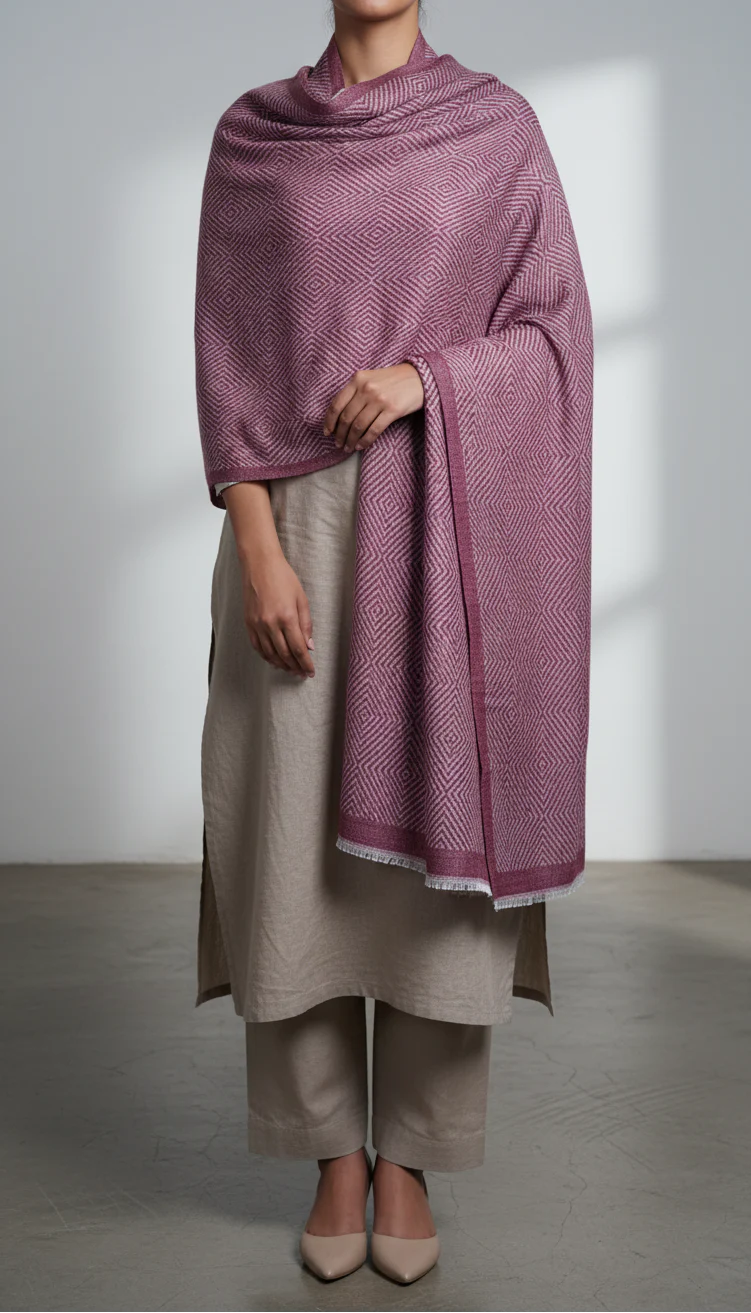 Maroon Winter Stole PN5057