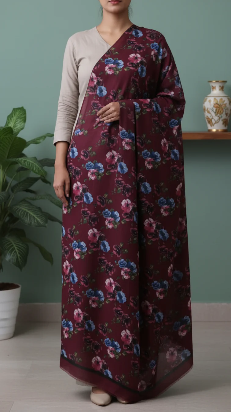 Maroon Winter Stole PN5260