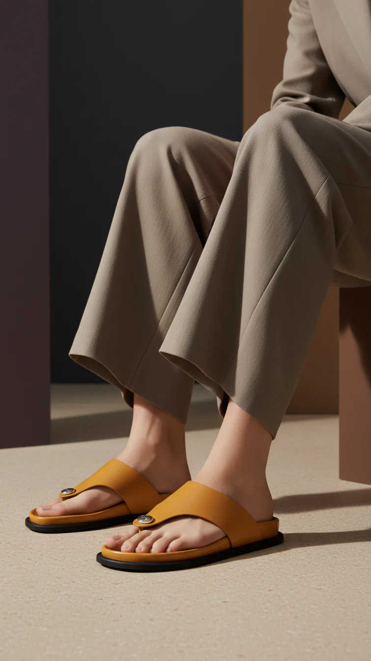 Mustard Formal Chappal For Women PU0701
