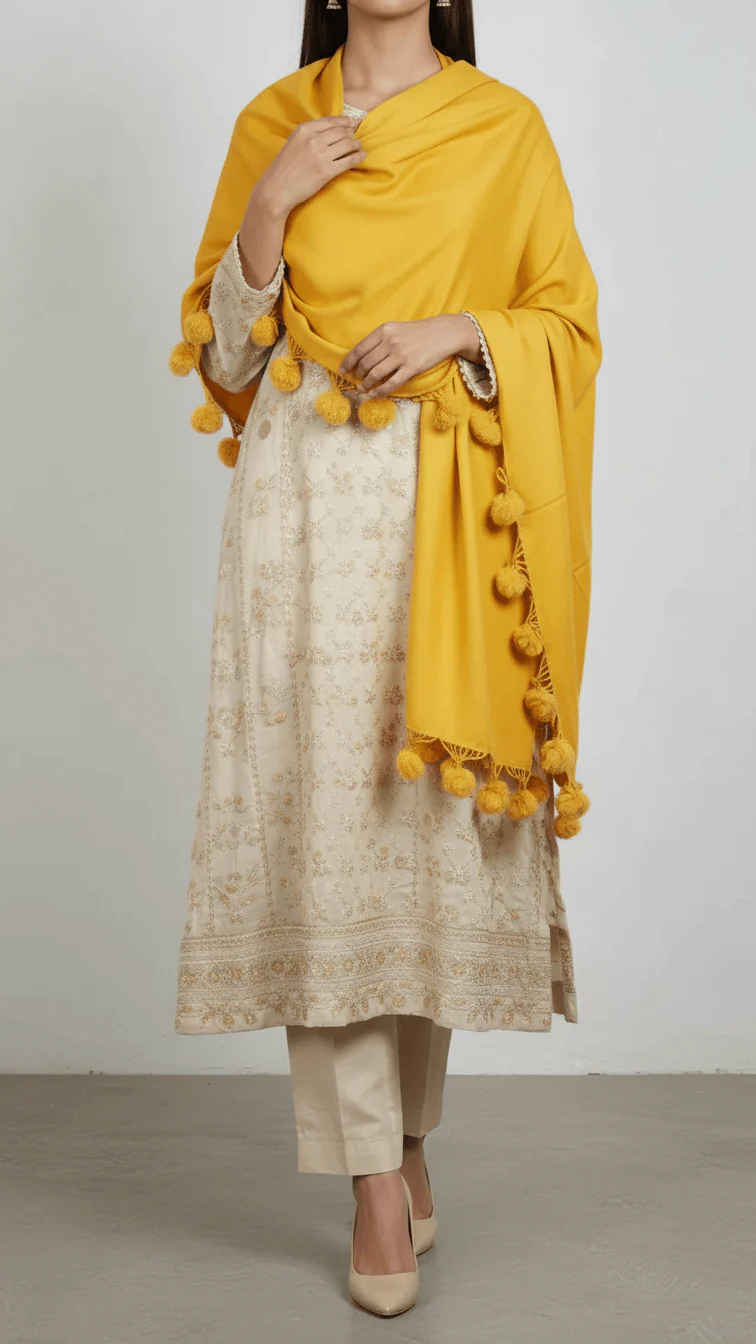Mustard Winter Stole PN5050