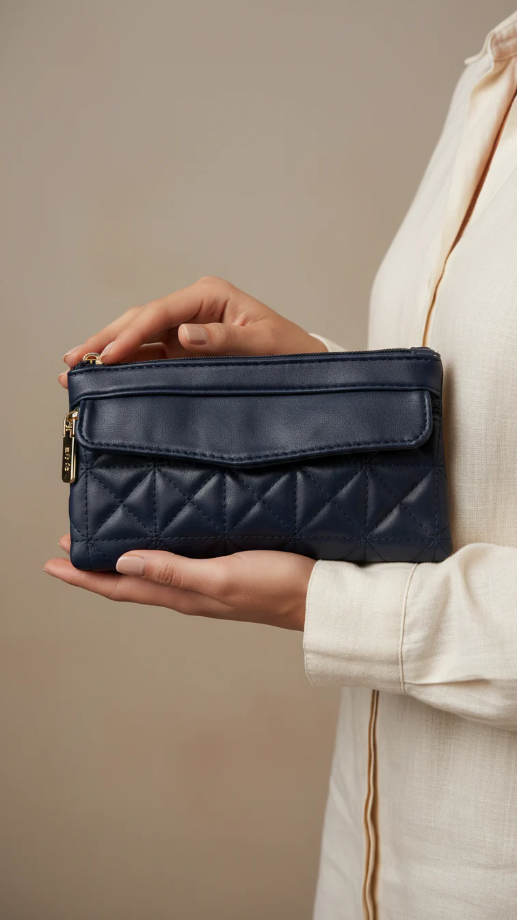 Navy Casual Pouch For Ladies P97681