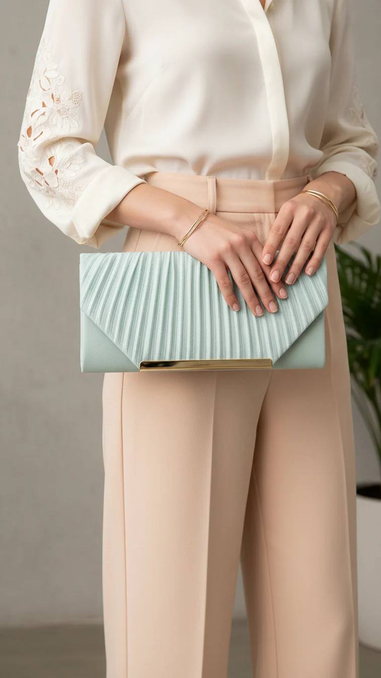 Green Fancy Clutch P24151