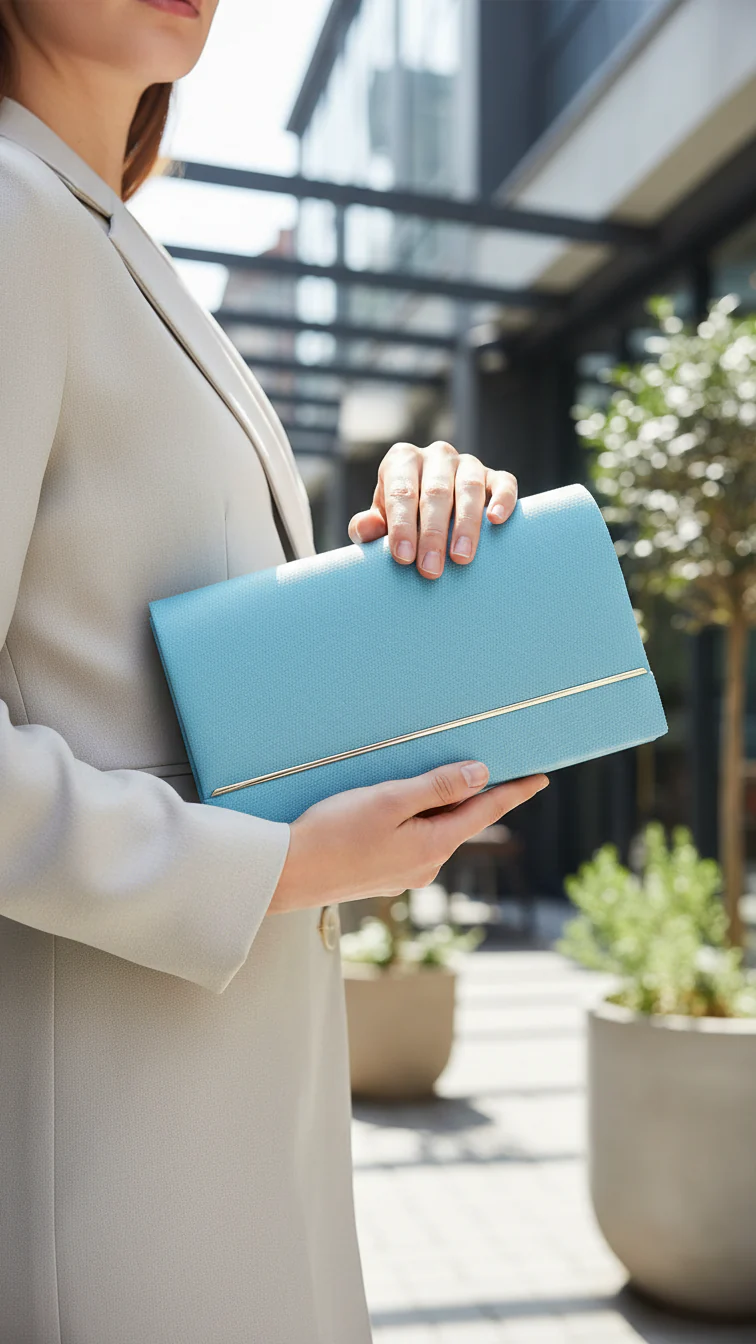 Navy Fancy Clutch P24153