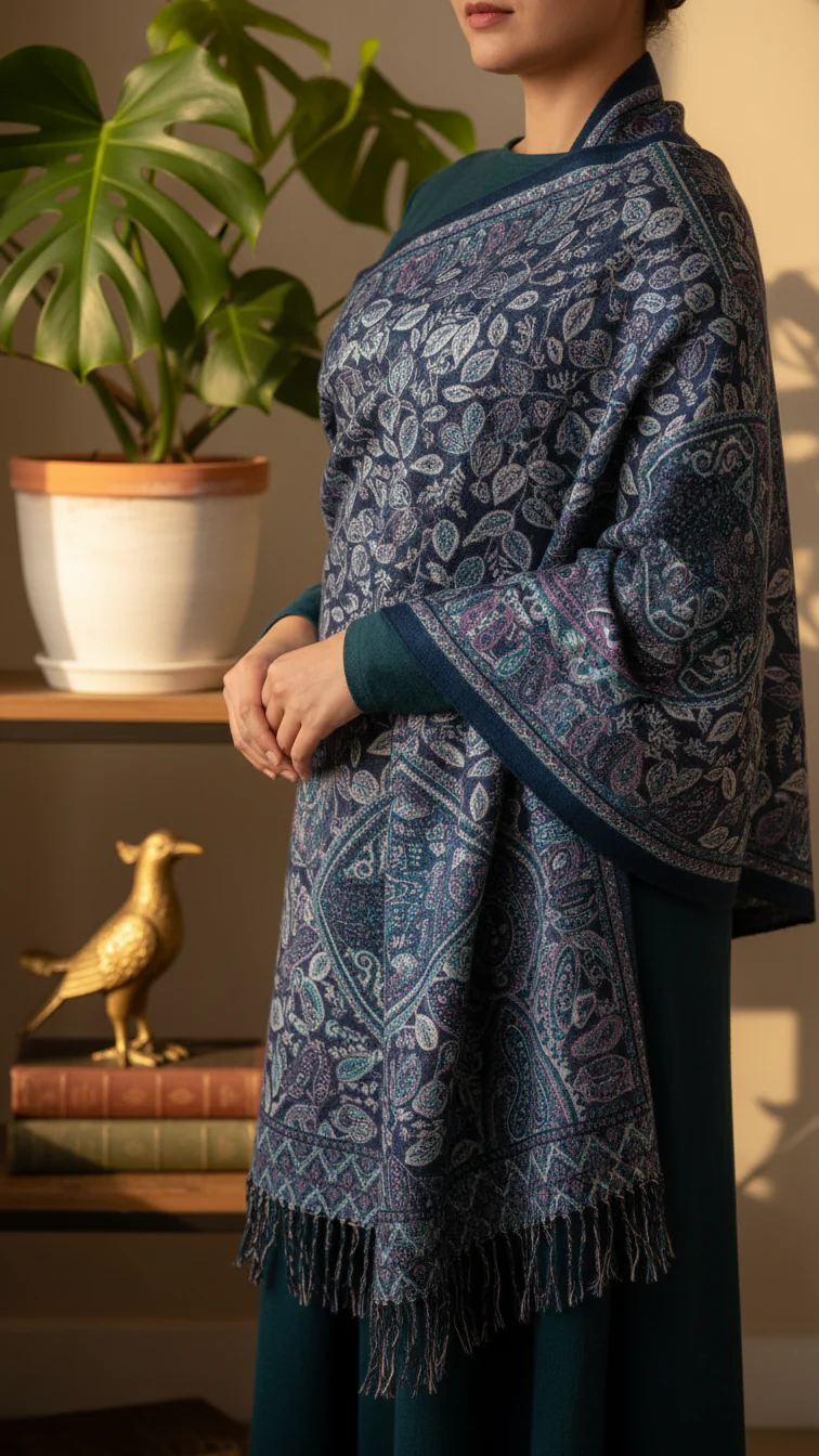 Navy Winter Stole PW5761