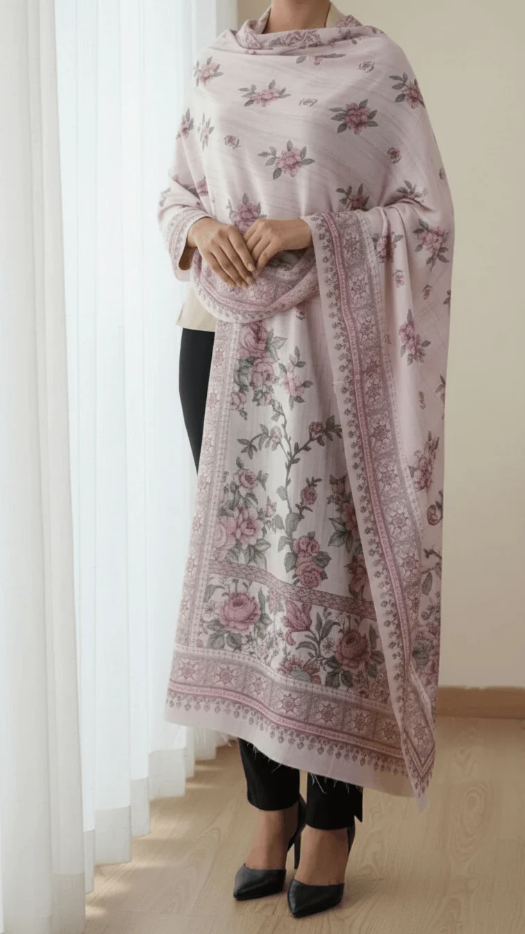 Off/White Winter Shawl PW5720