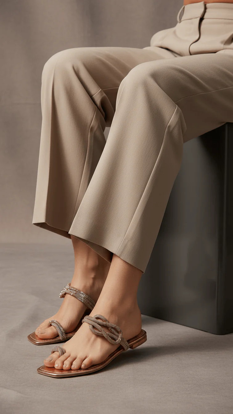 Peach Fancy Chappal FN0765
