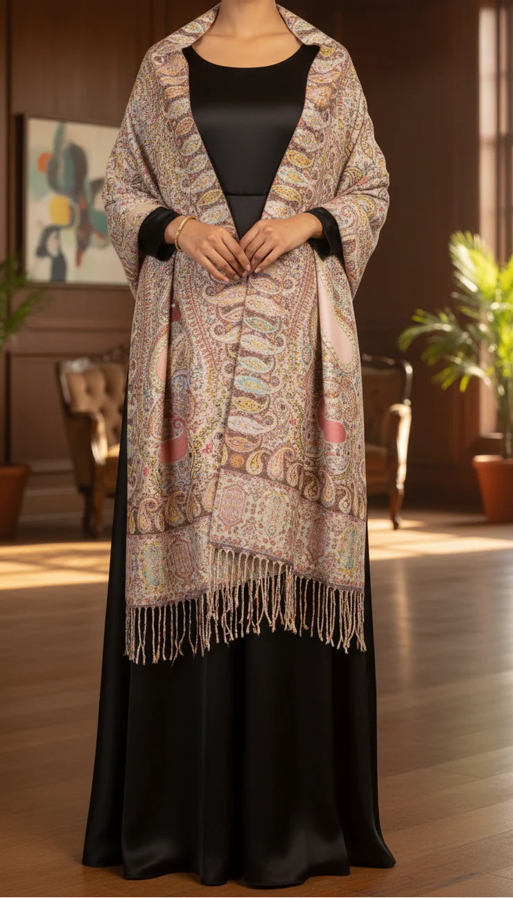 Peach Winter Stole PN5172
