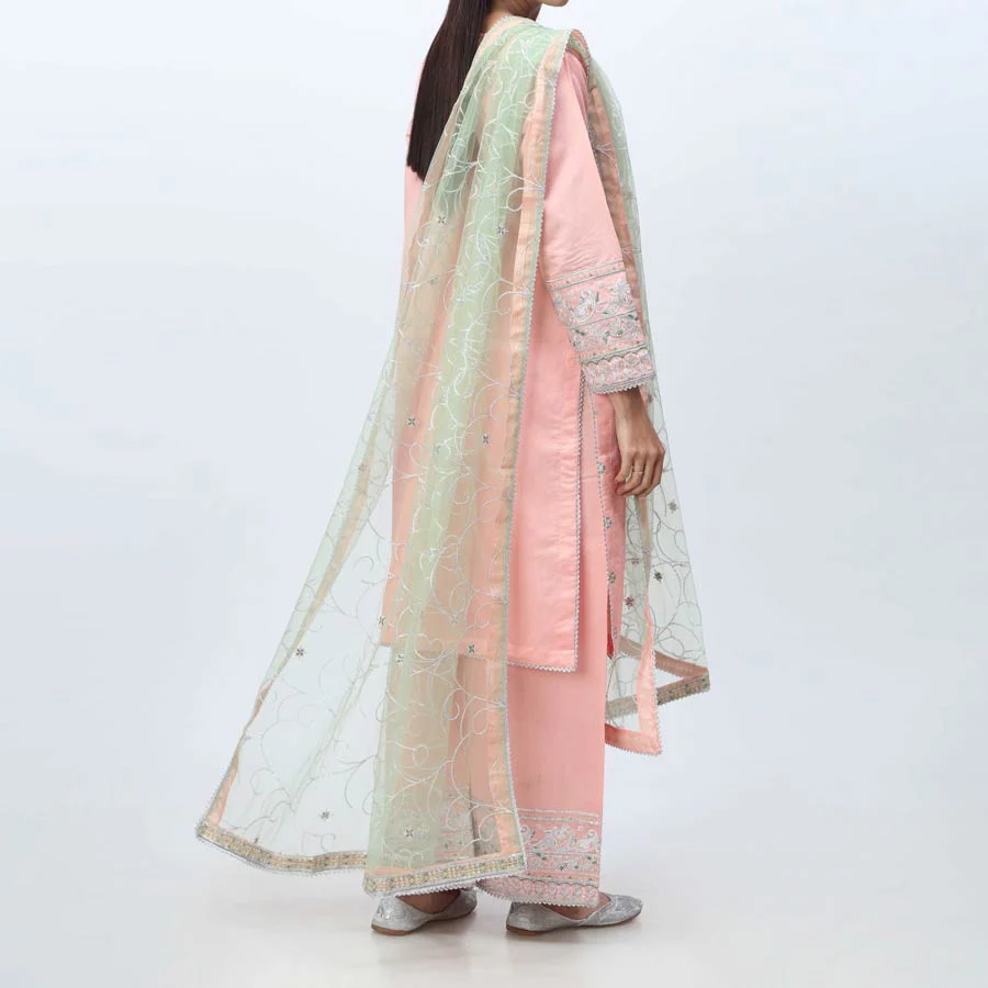 3PC- Embellished Khadi Net Suit PF3055 - Image 3