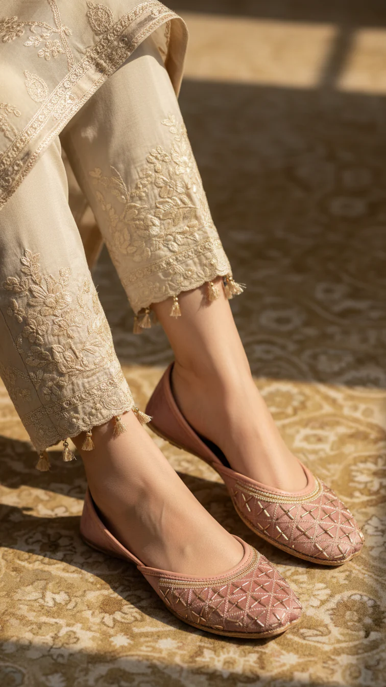 Pink Ethnic Khussa EC8629