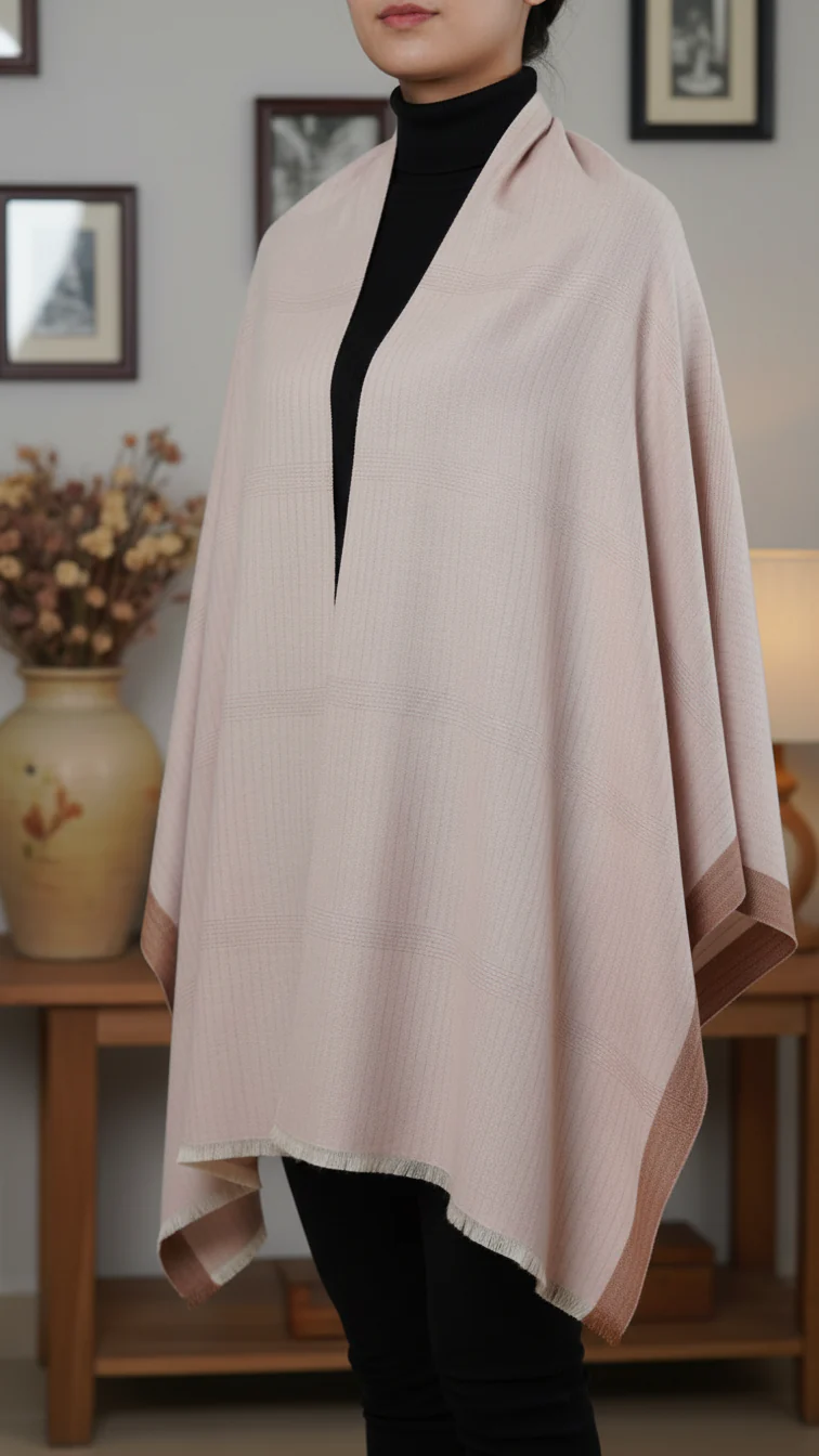 Pink Winter Cape Shawl PW5933