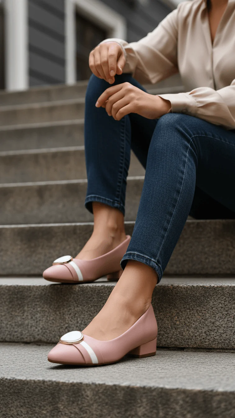 Pink Winter Court Shoes WN7451
