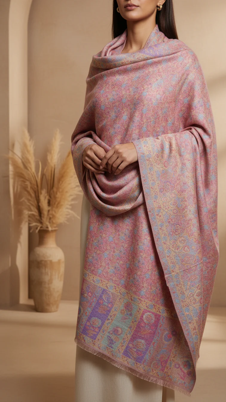 Pink Winter Stole PW5744