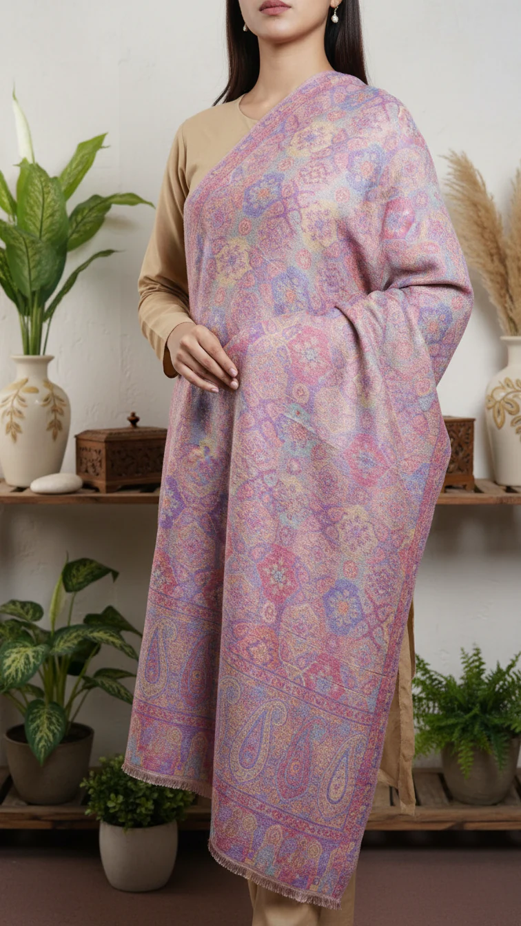 Pink Winter Stole PW5754