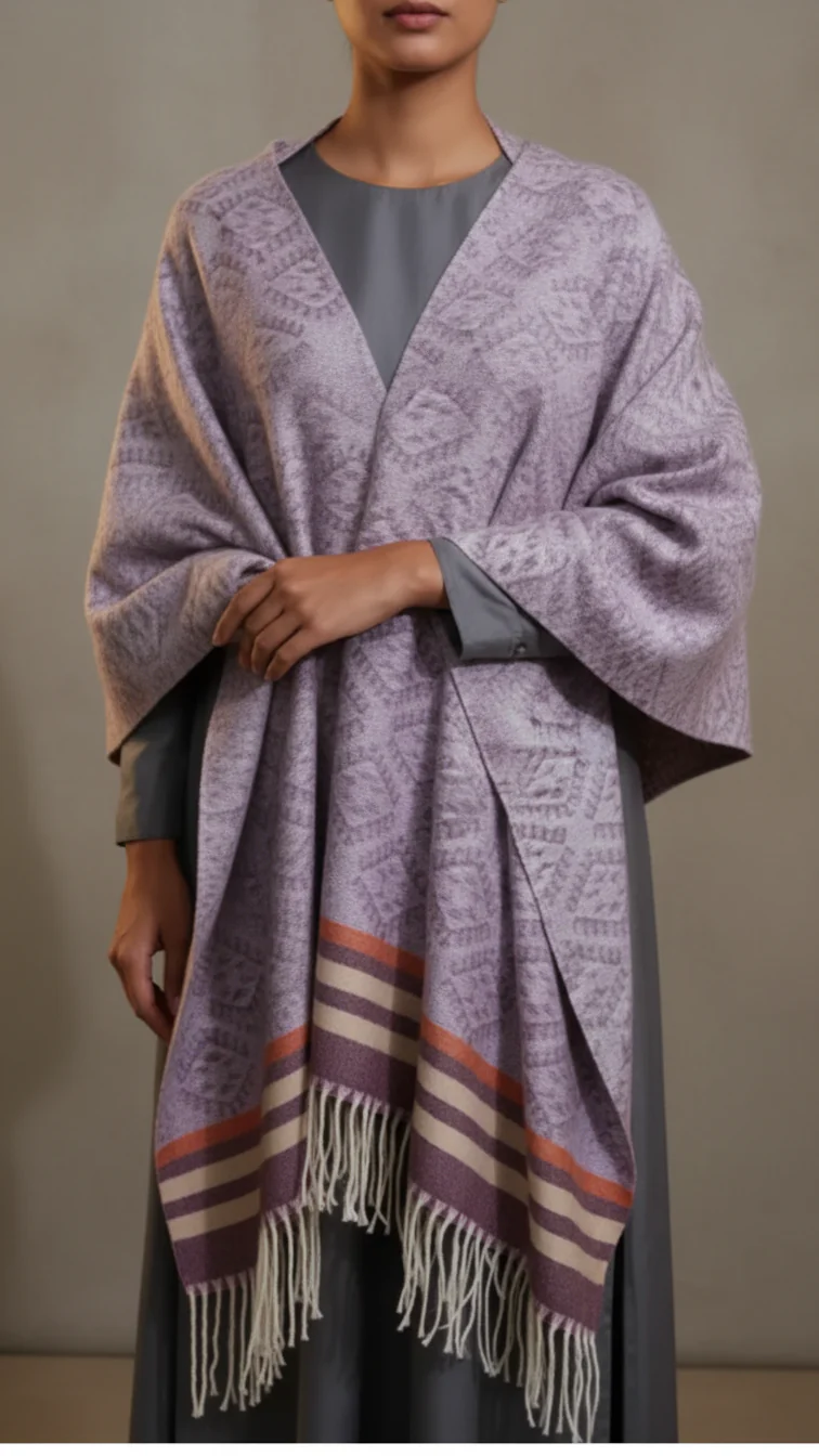 Purple Winter Capeshawl PW5630