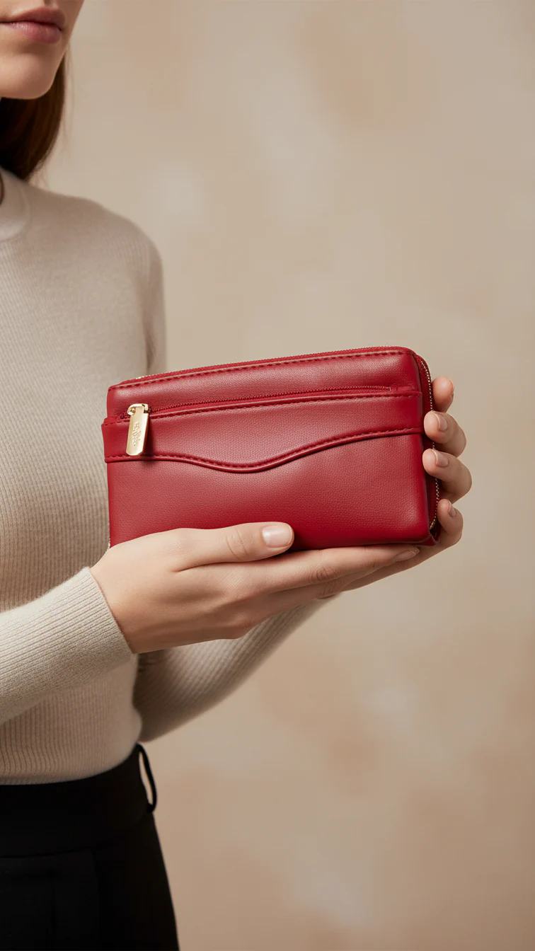Red Casual Pouch For Ladies P97682