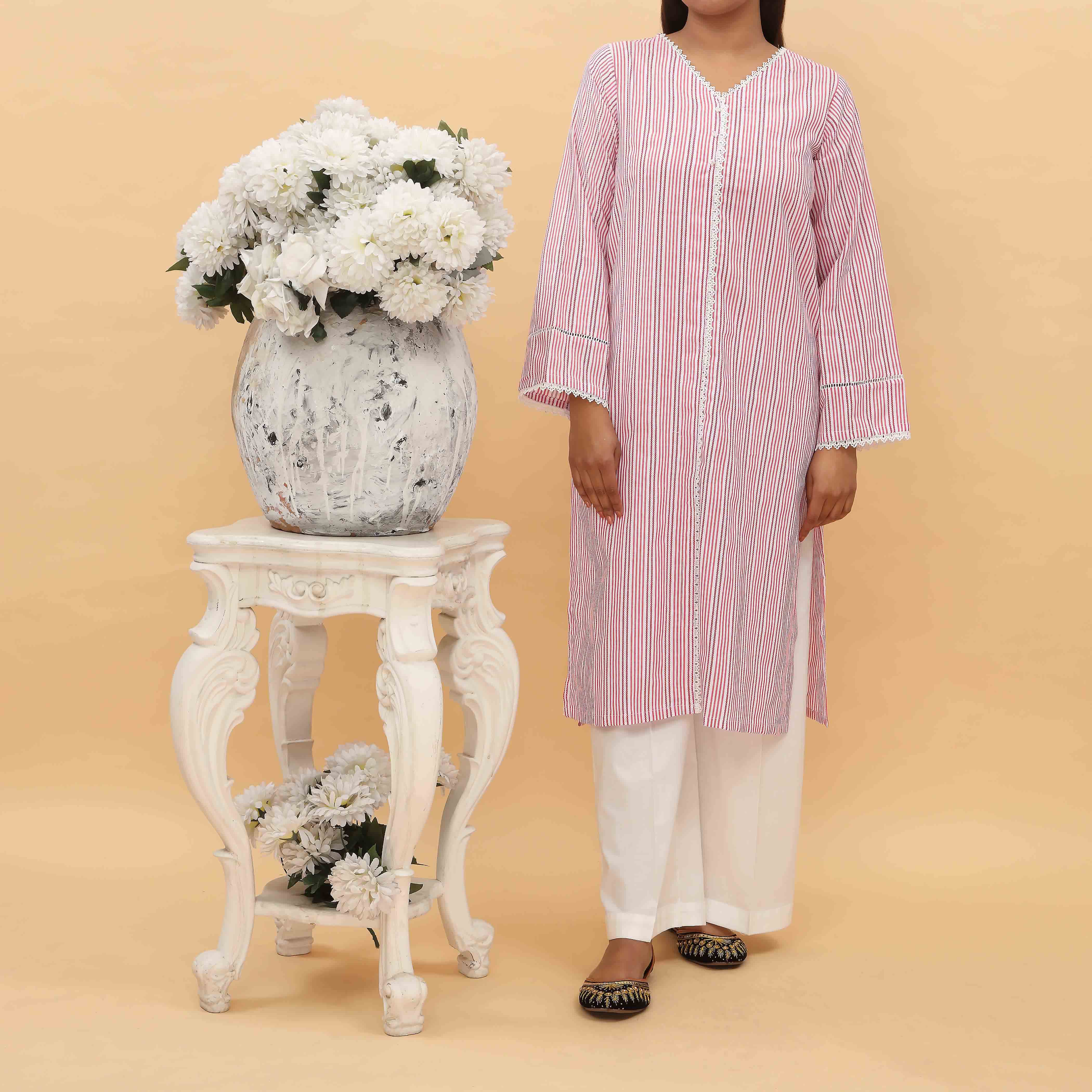 1PC- Dyed Cotton Jacquard Shirt PS5054