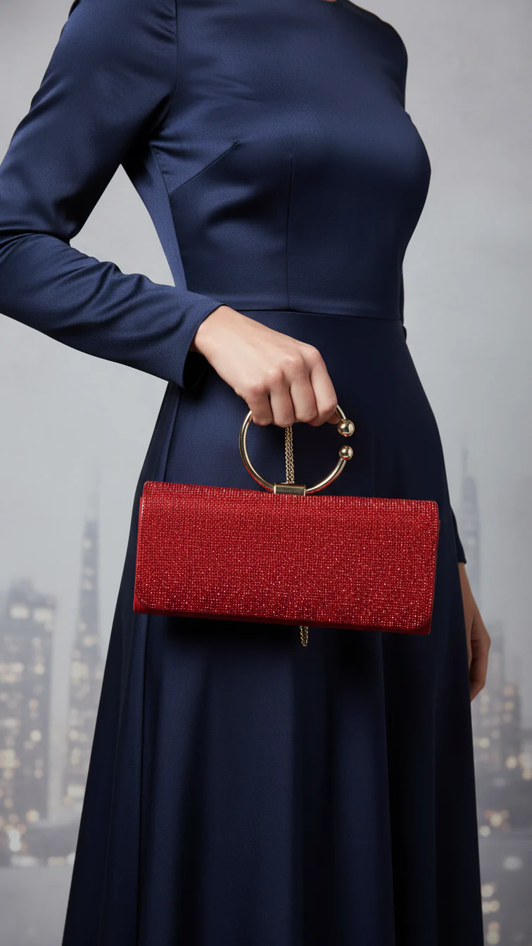 Red Fancy Clutch P24329