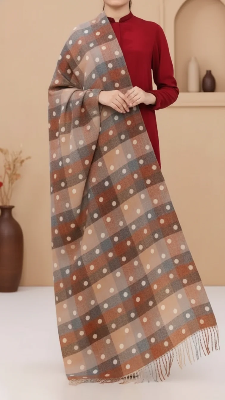 Rust Double Side Wearing Stole PW5811