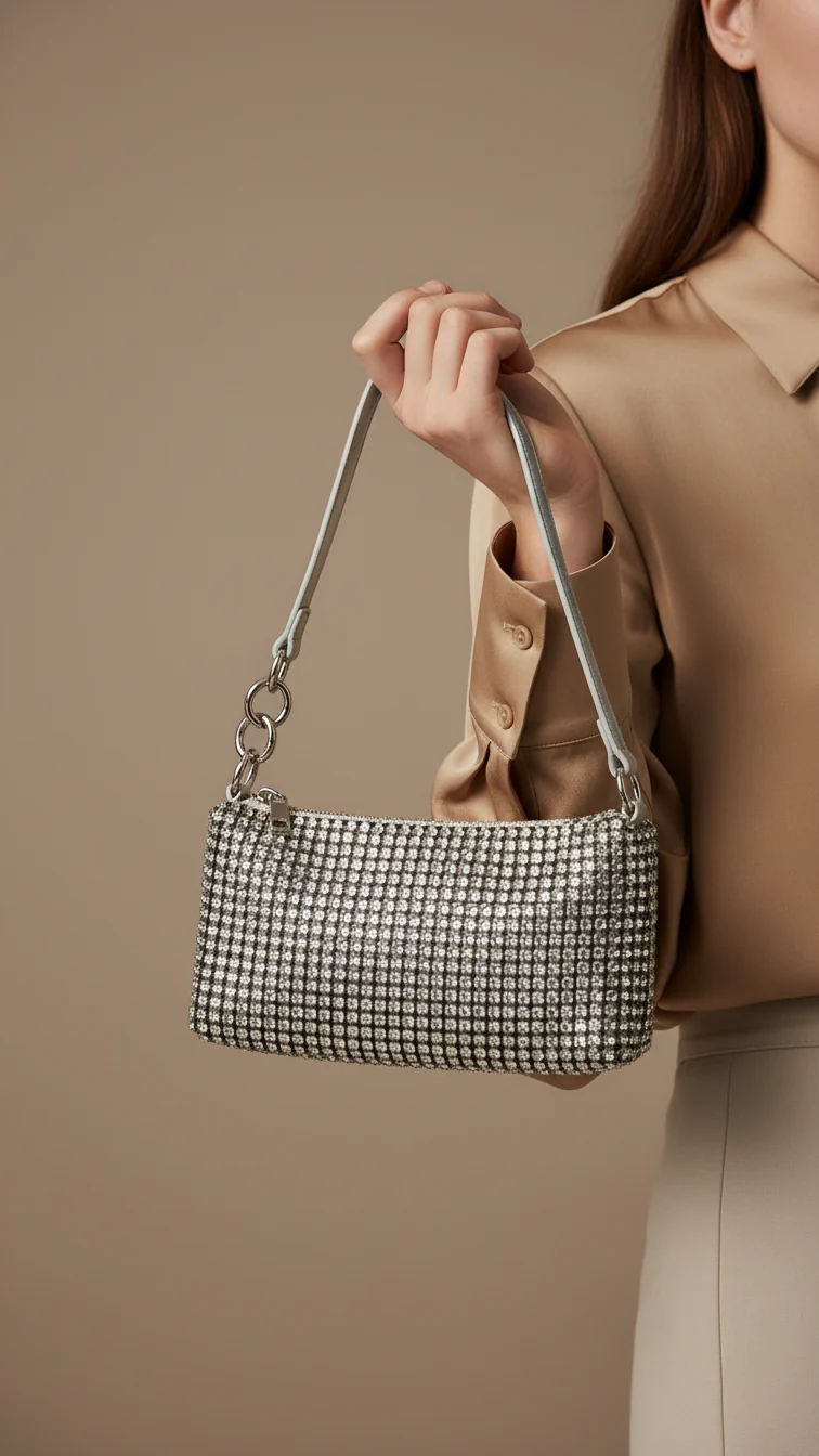 Silver Fancy Clutch P36330