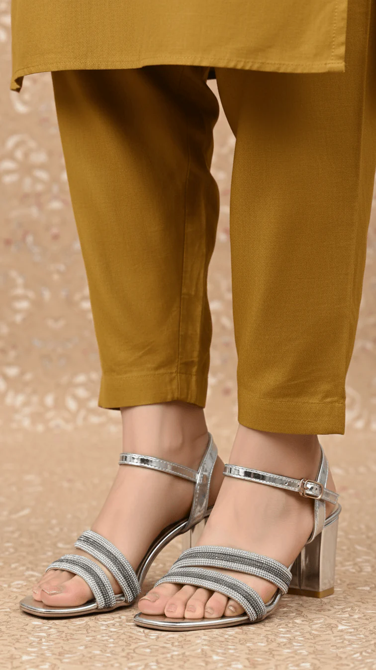 Silver Fancy Sandal FN5965