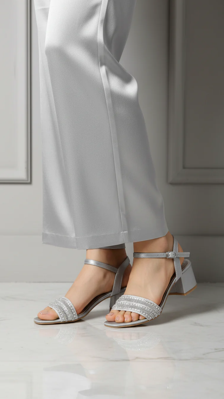 Silver Fancy Sandal FN6013