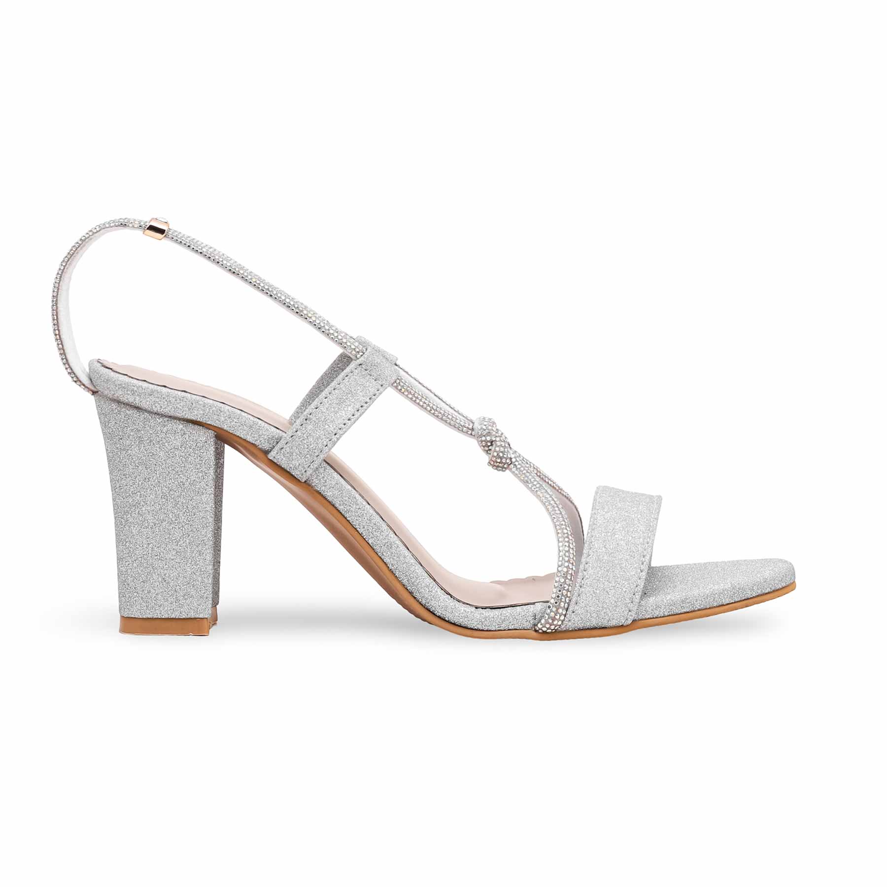 Silver Fancy Sandal FN6080 - Image 2