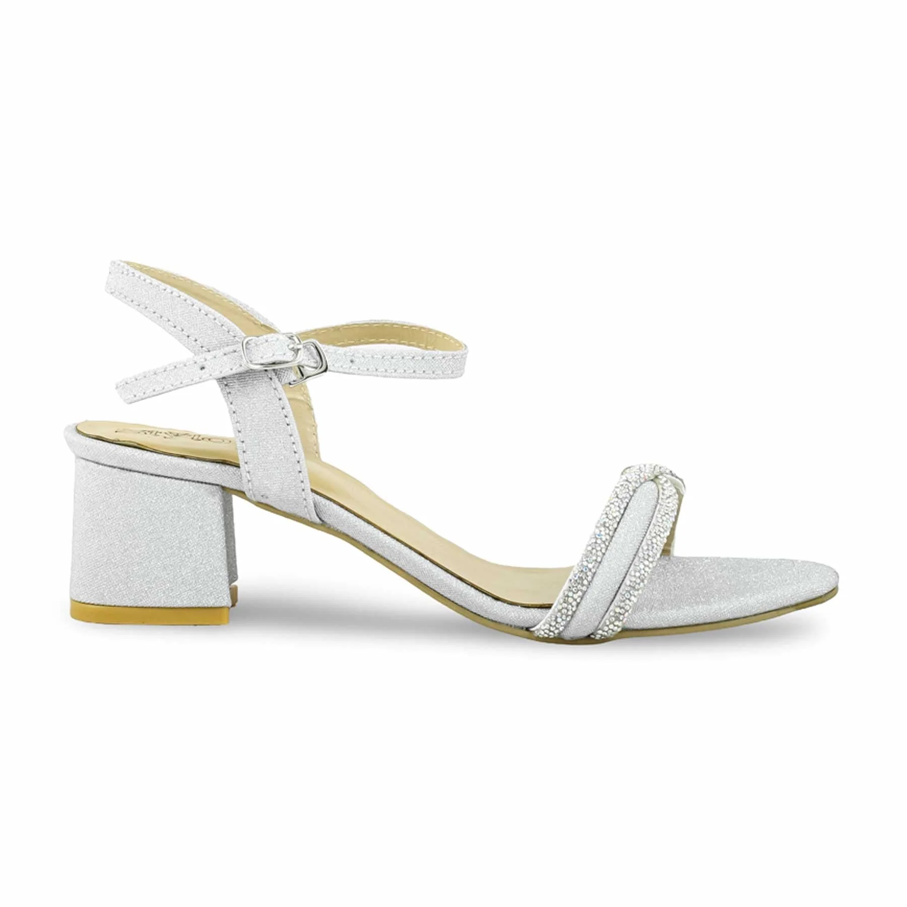 Silver Fancy Sandal FN6099 - Image 2