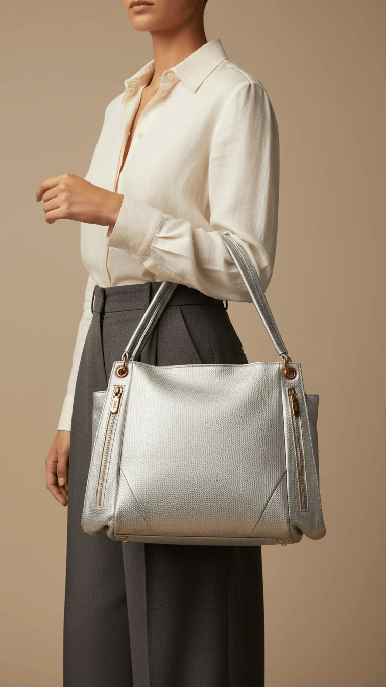 Silver Formal Shoulder Bag P36384