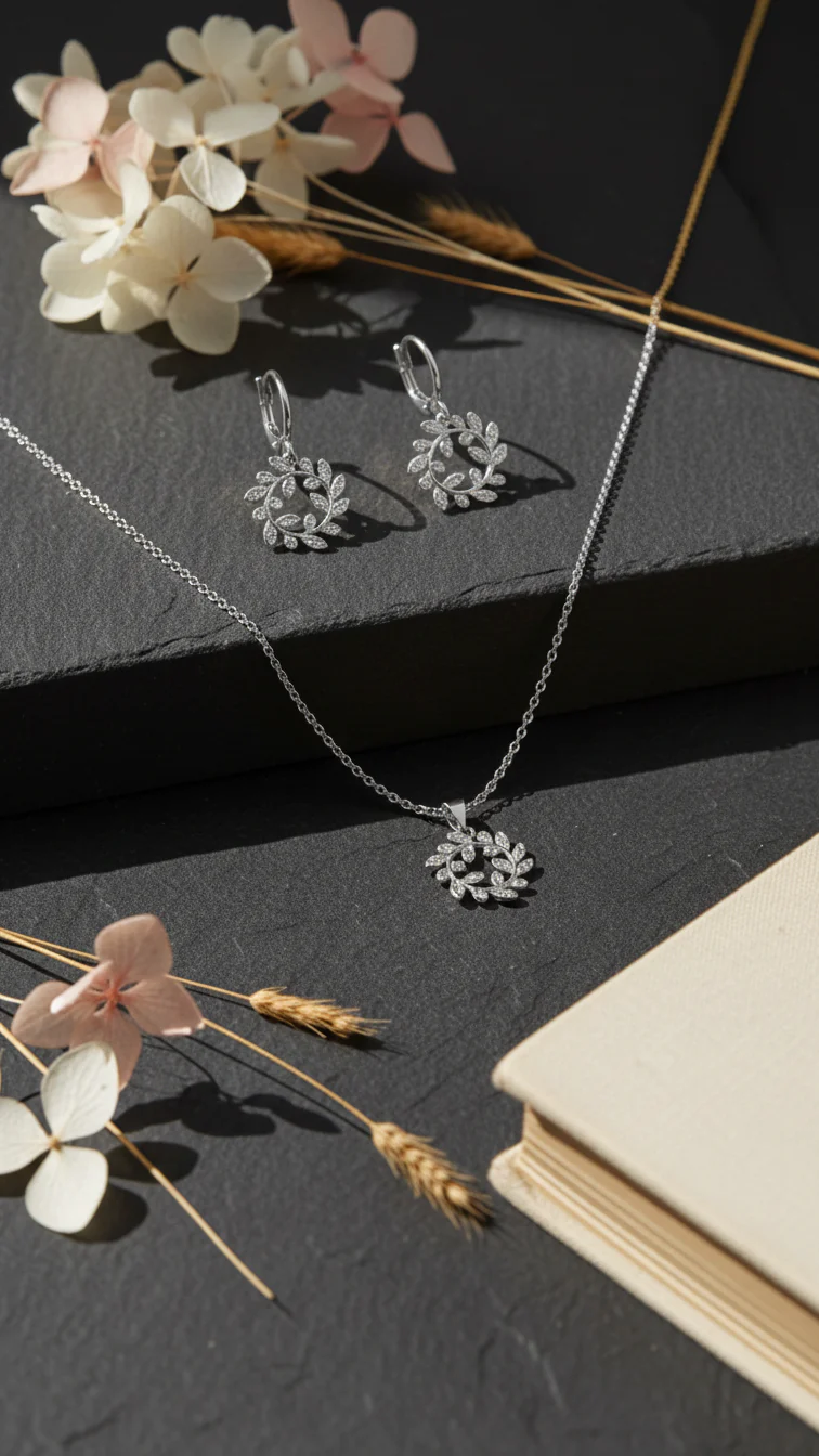 SILVER PENDANT SET J42962
