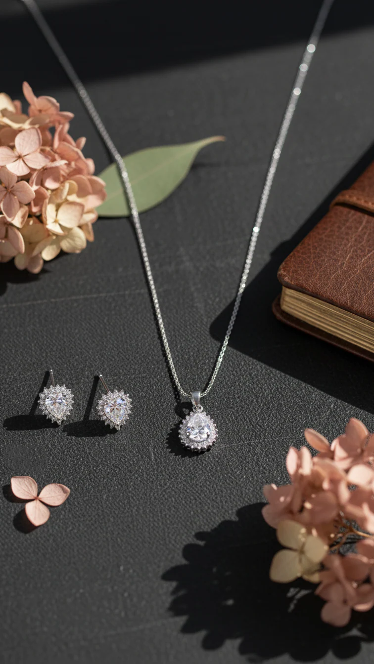 SILVER PENDANT SET J42965