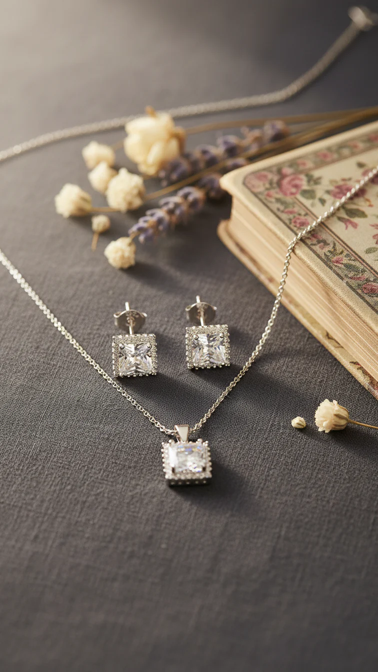 SILVER PENDANT SET J42968
