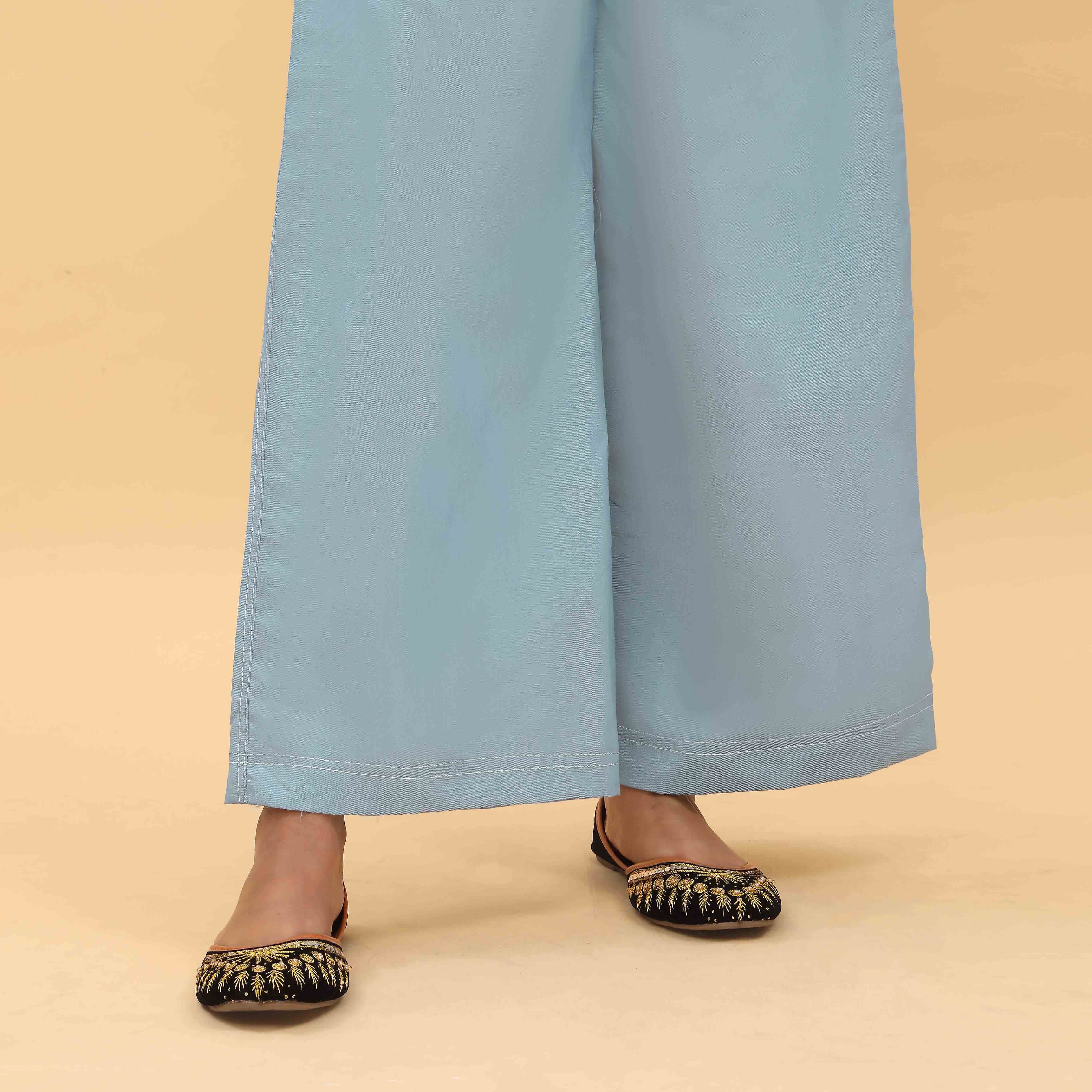 Sky Blue Straight Fit Denim Trouser PS4577