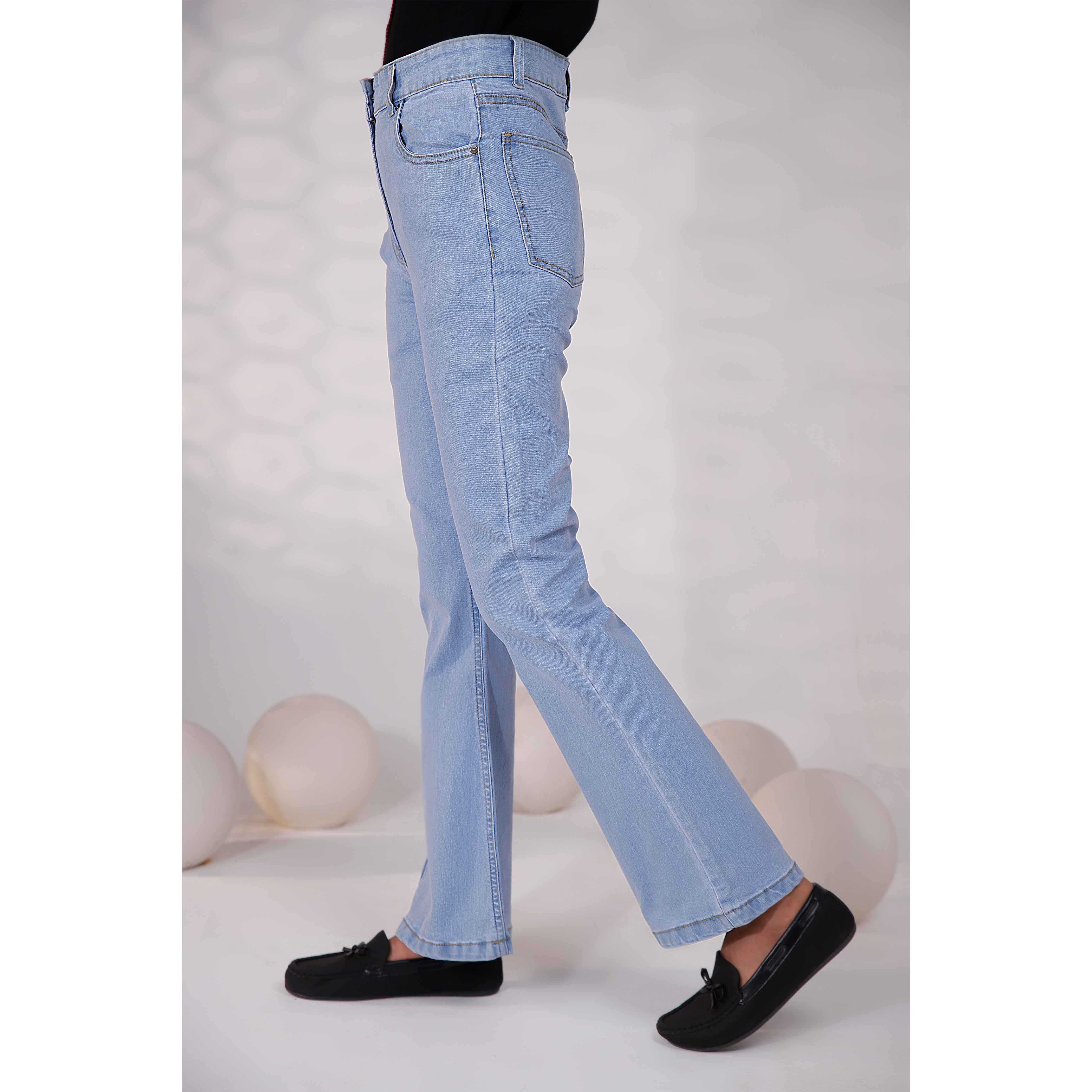 Sky Blue Western Denim Pant PS9519 - Image 2