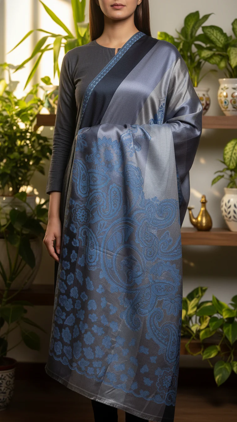 Sky Blue Winter Stole PN5267