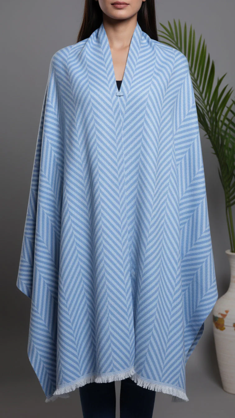 Sky Blue Winter Stole PW5743