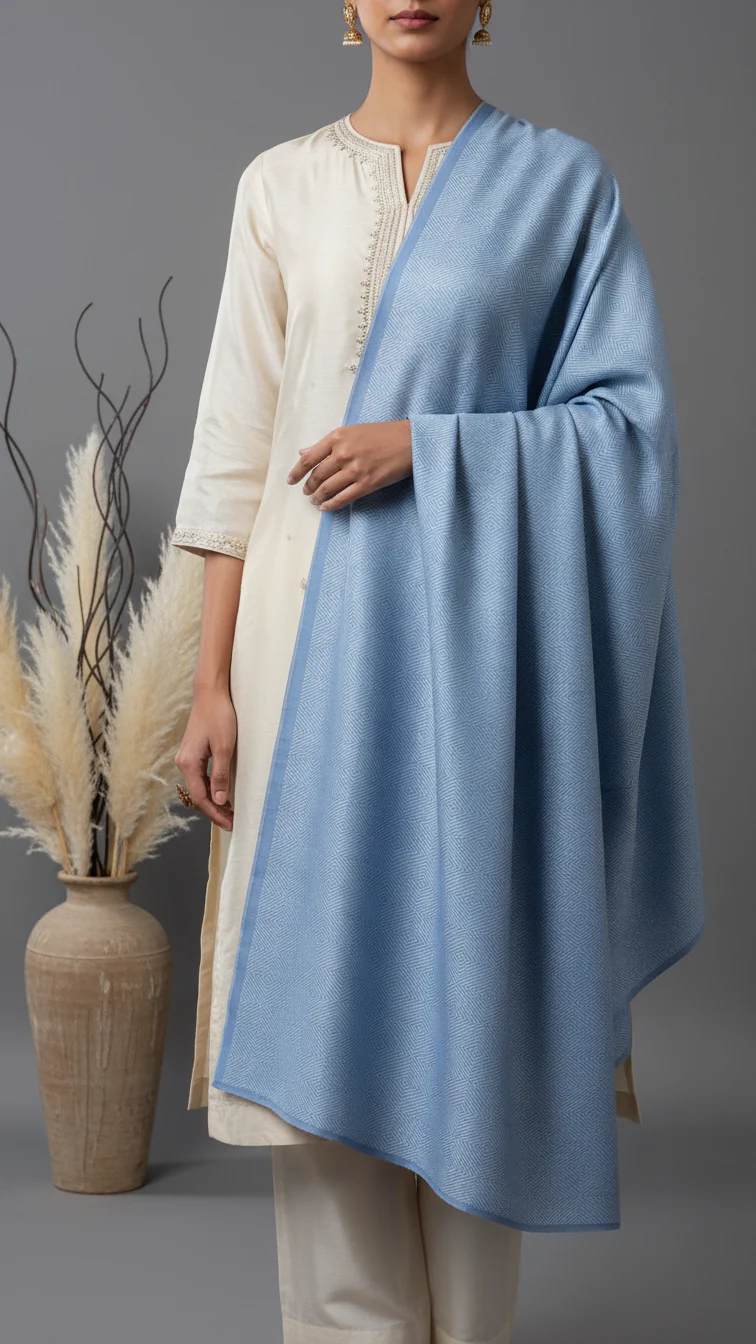 Sky Blue Winter Stole PW5771