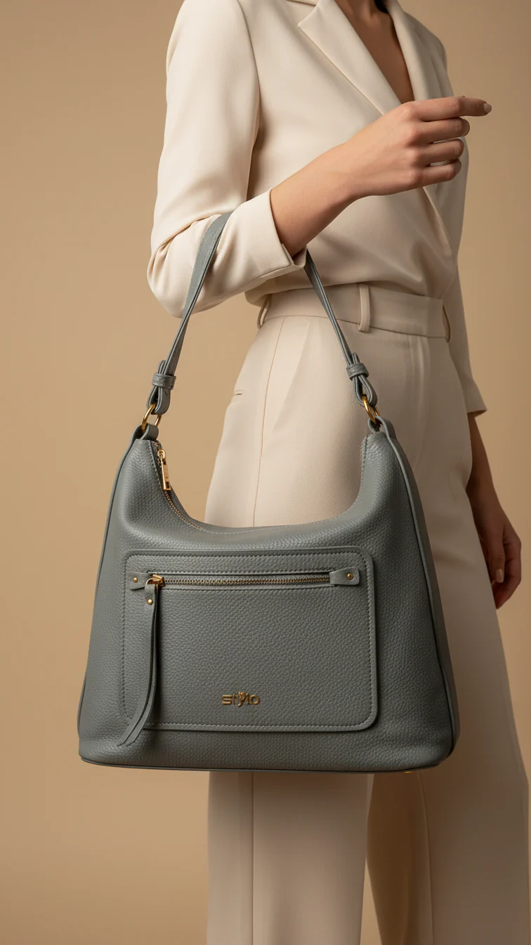 Sky Blue Women Formal Shoulder Bag P36361