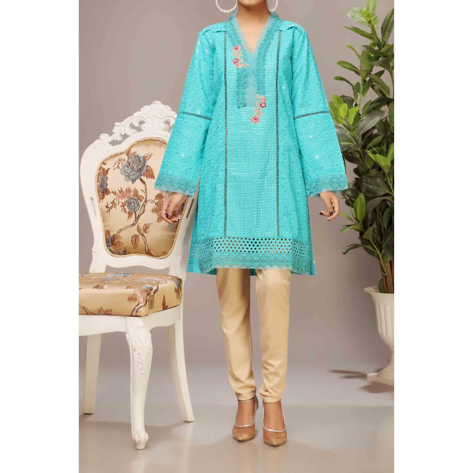 Stitched 1 PC Embellished Chiken Shirt pe114217 - Image 2