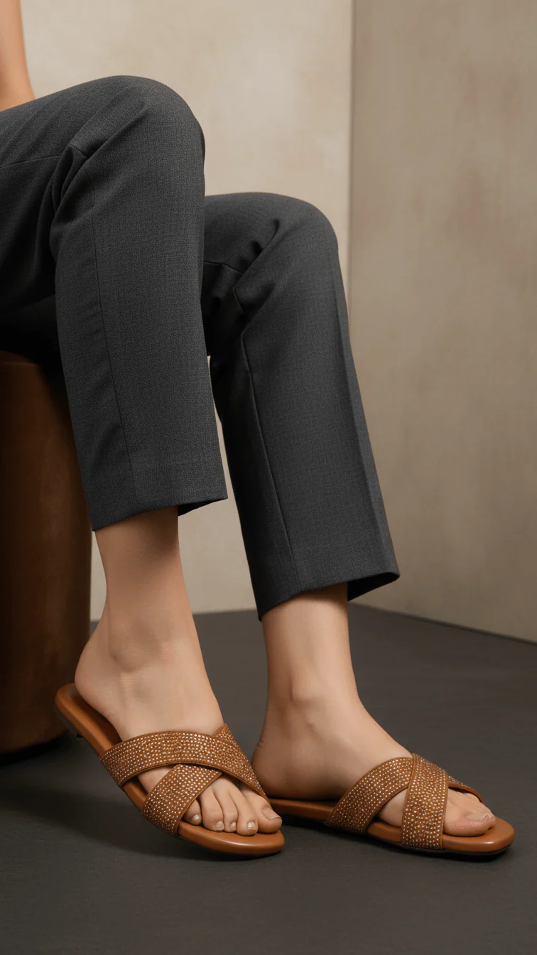 Tan Formal Slipper FR8409