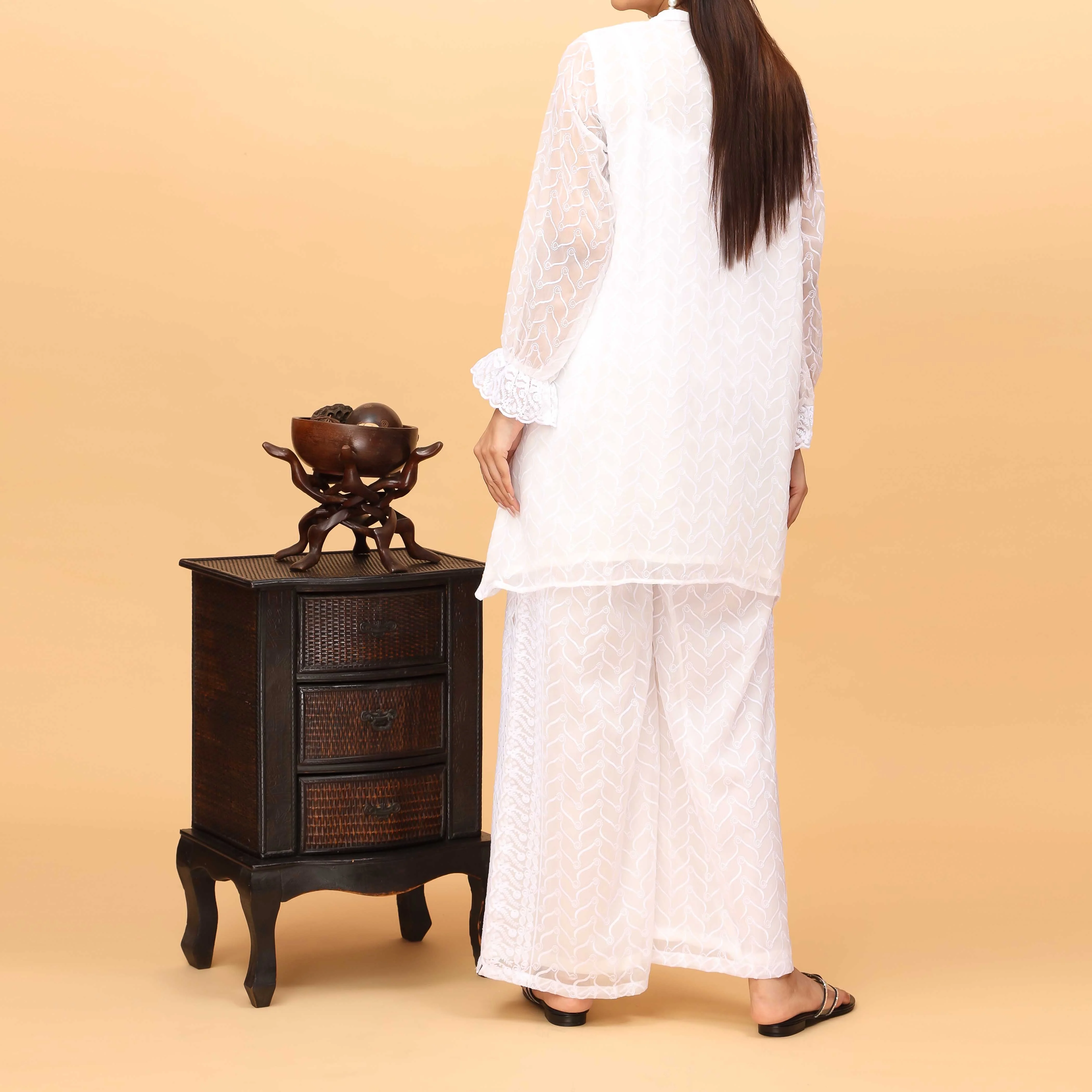 2PC Embellished Chiffon Suit PS4237 - Image 3