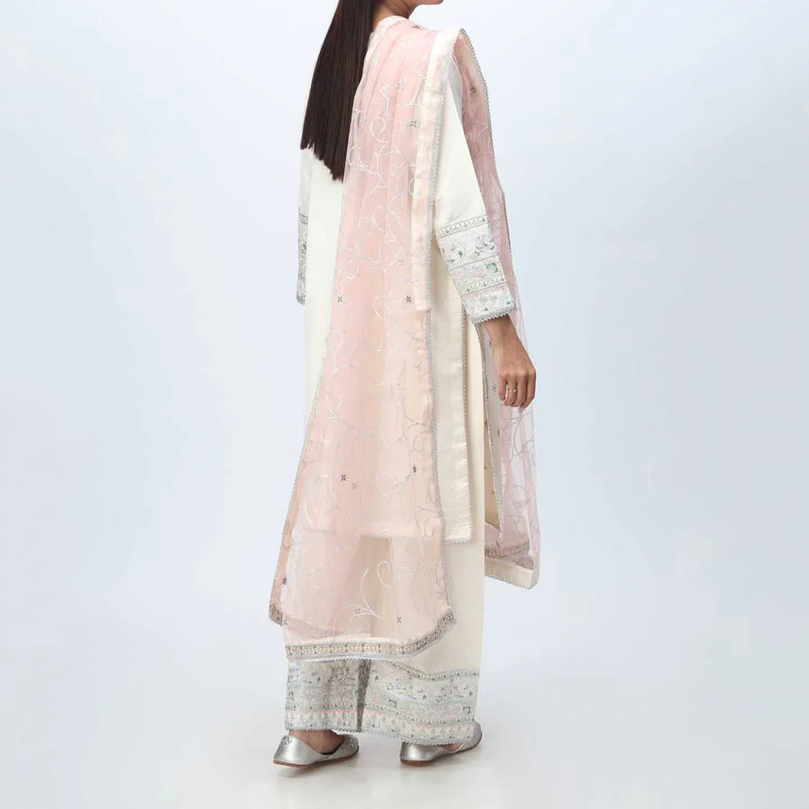 3PC- Embellished Khadi Net Suit PF3055 - Image 3