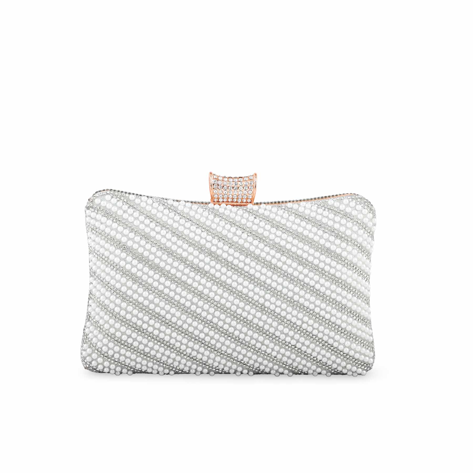 White Bridal Clutch P24355 - Image 4