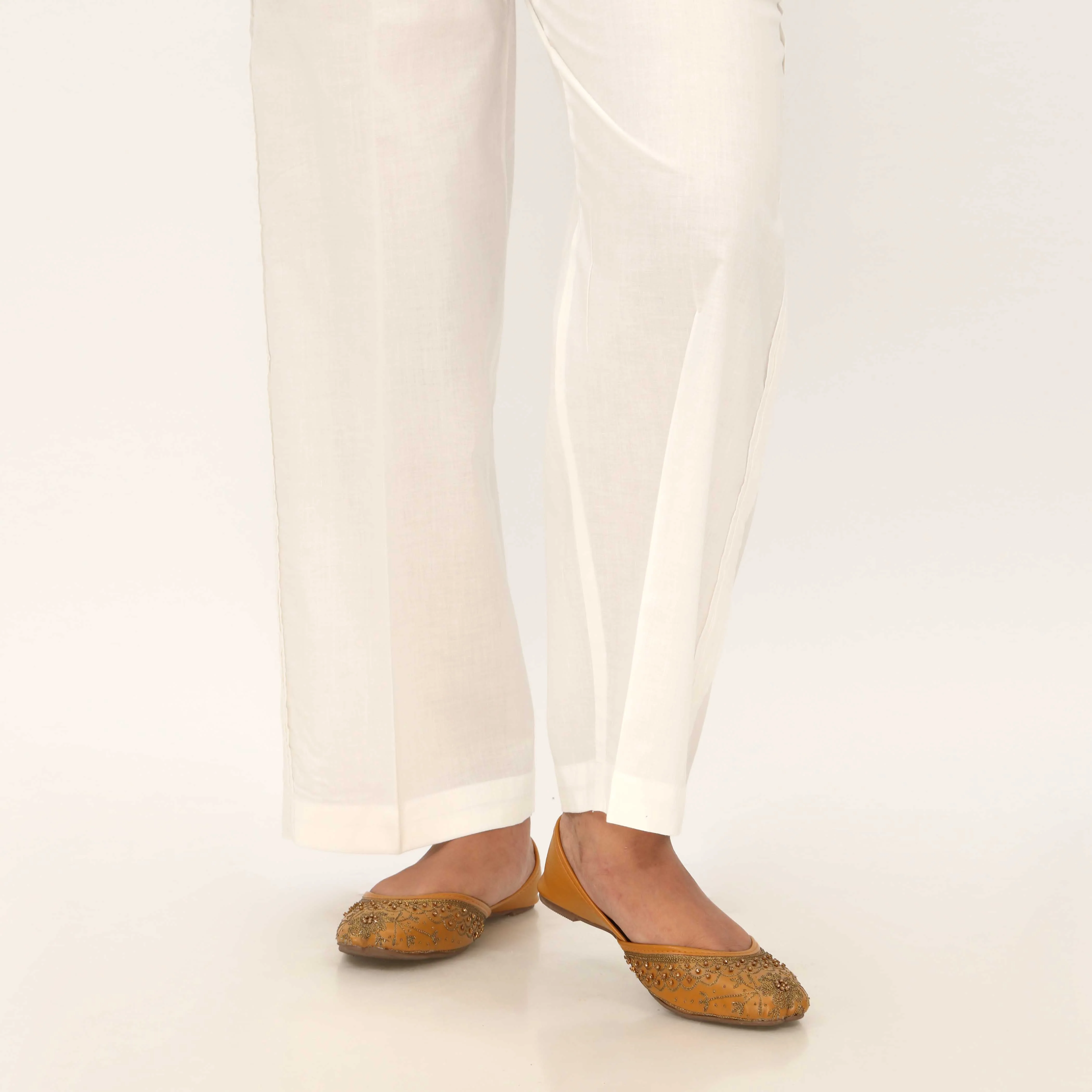 White Cotton Cambric Trouser PL5103 - Image 2