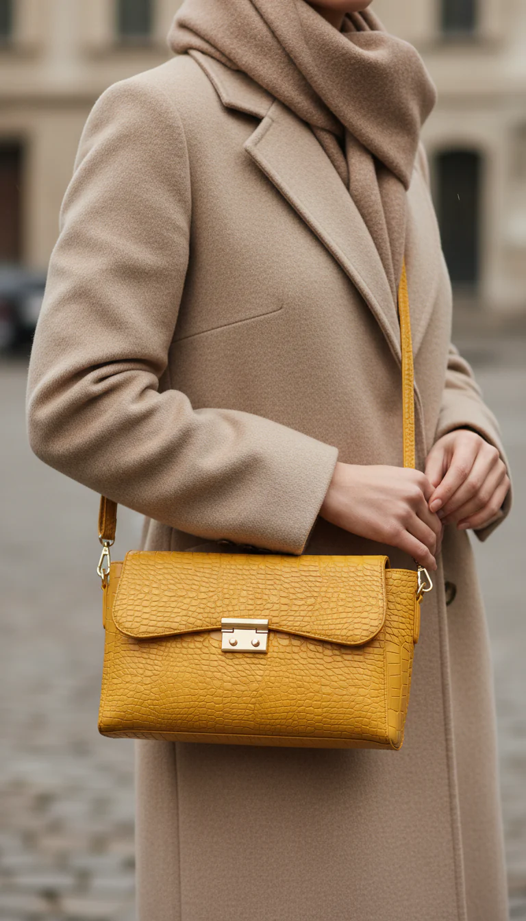 Yellow Formal Shoulder Bag P55766